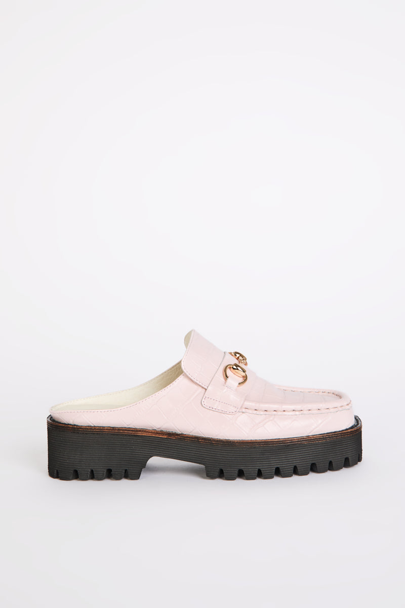 KOWLOON LOAFER MULE Pink - Intentionally Blank,BABY PINK