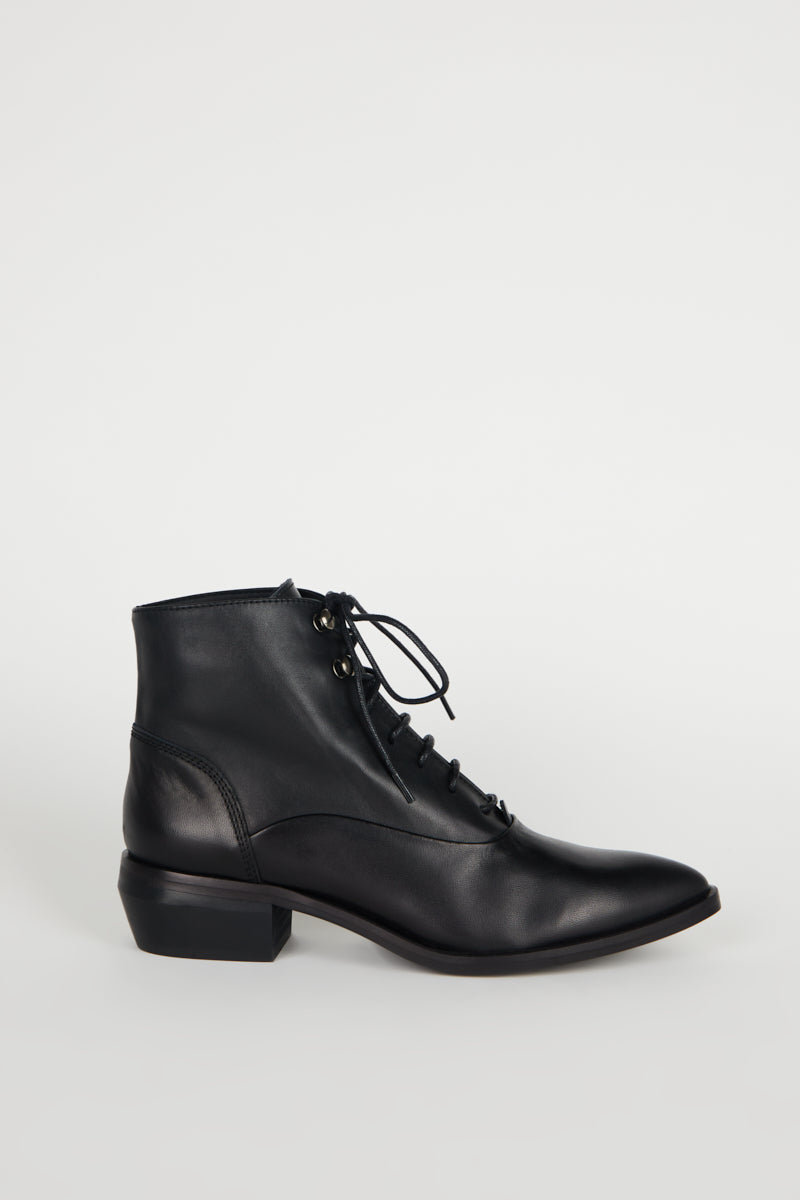 WEST LACE UP BOOT BLACK - Intentionally Blank, BLACK