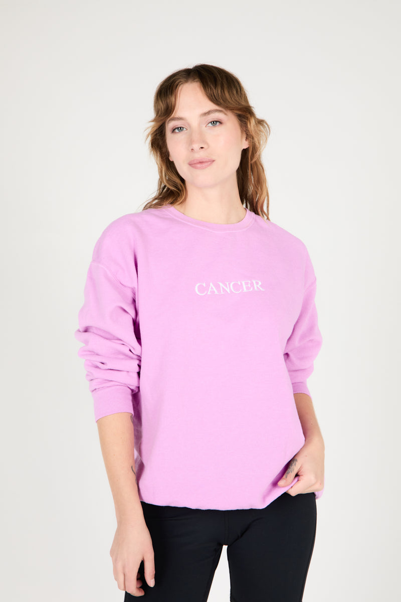 CANCER ZODIAC PULLOVER - Intentionally Blank, ORCHID