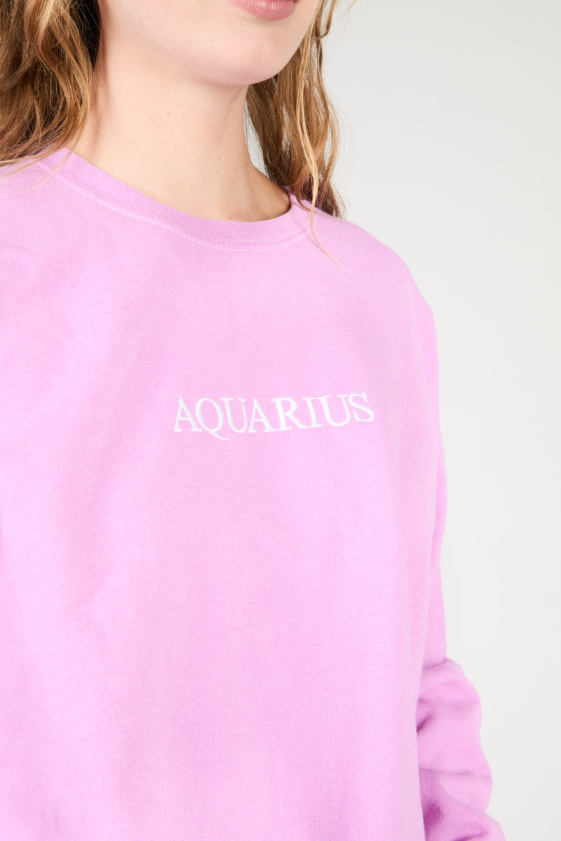 AQUARIUS ZODIAC PULLOVER - Intentionally Blank, ORCHID