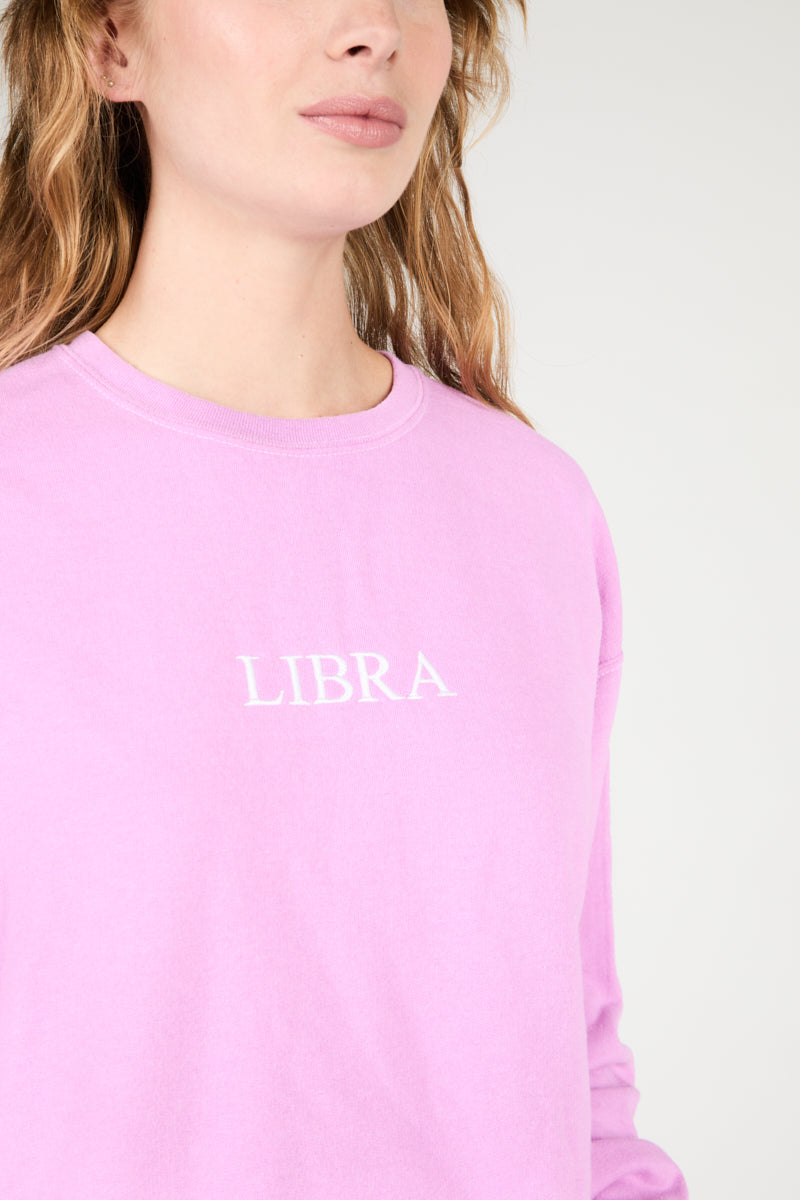 LIBRA ZODIAC PULLOVER - Intentionally Blank,ORCHID