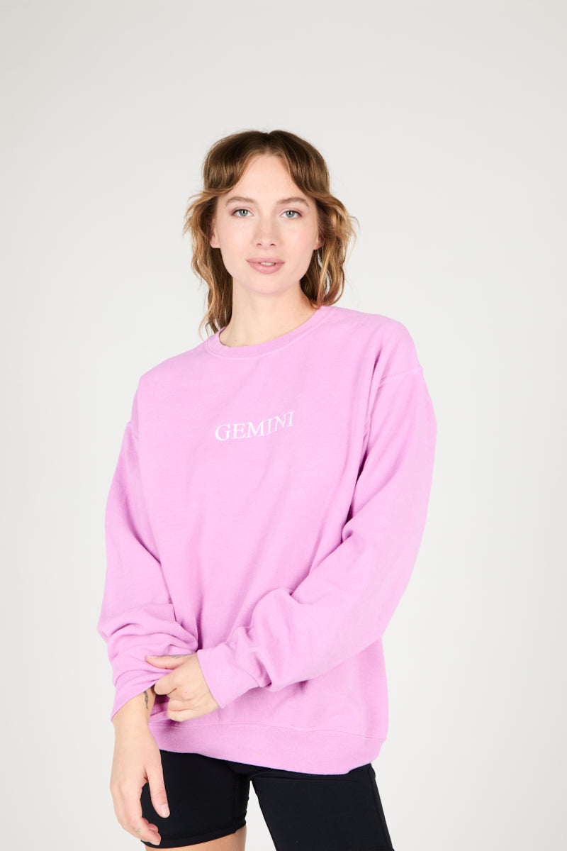 GEMINI ZODIAC PULLOVER - Intentionally Blank,ORCHID