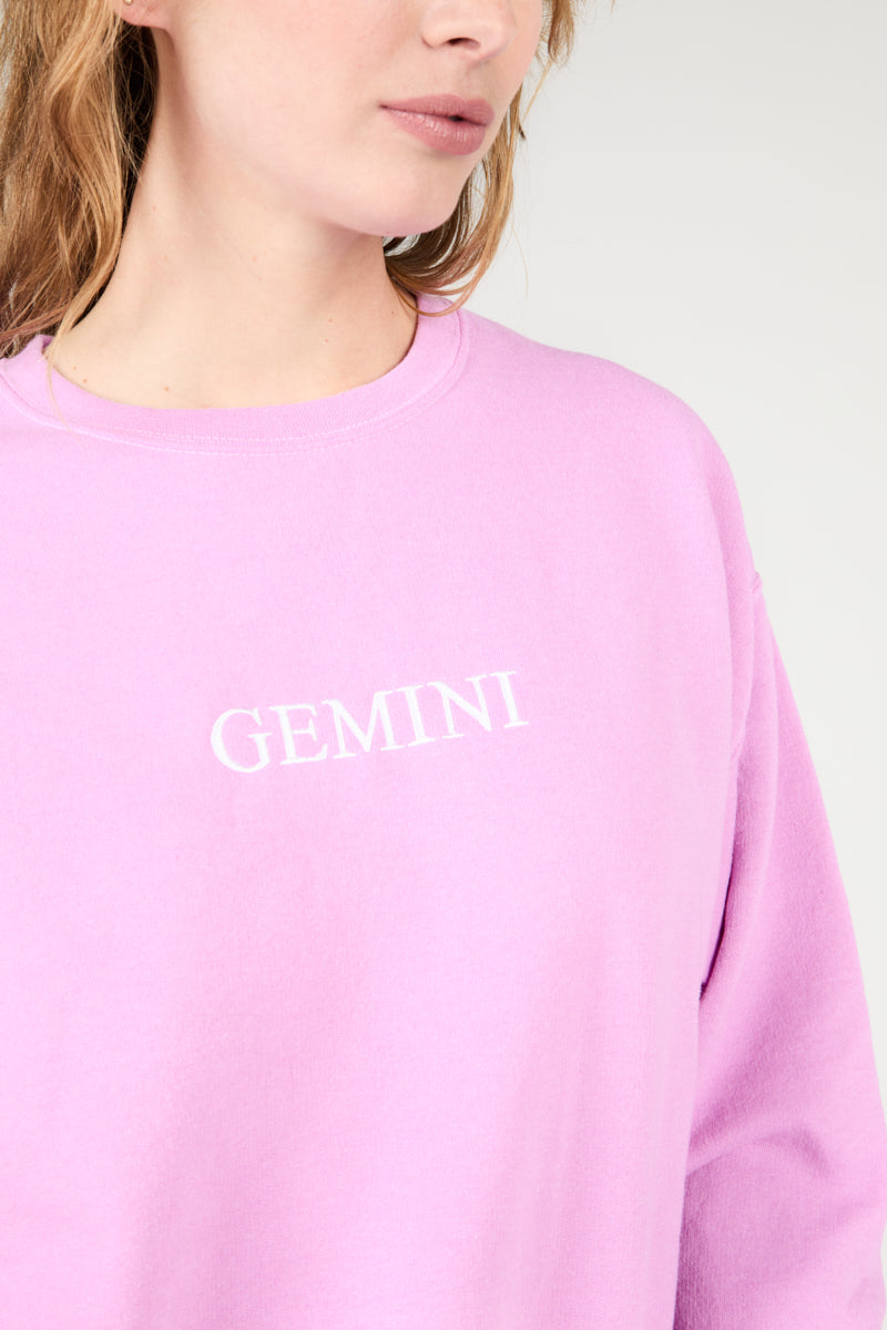 GEMINI ZODIAC PULLOVER - Intentionally Blank,ORCHID