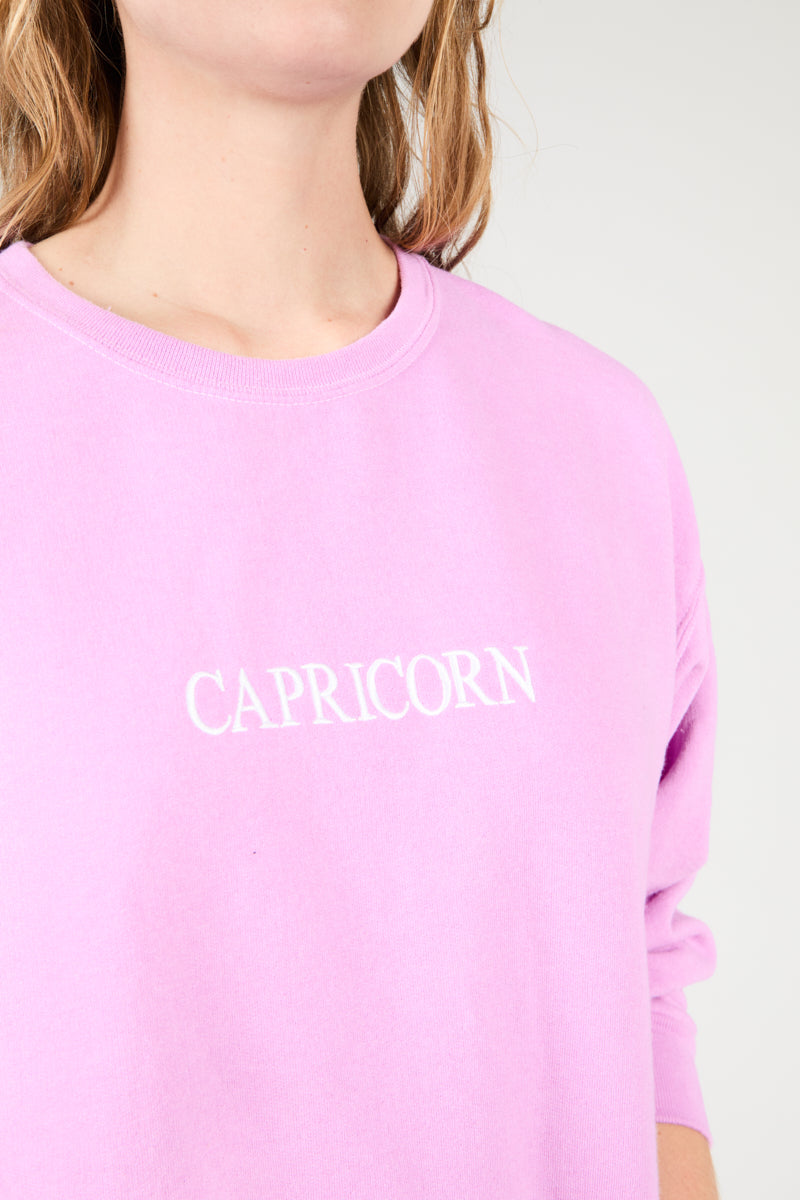 CAPRICORN ZODIAC PULLOVER - Intentionally Blank, ORCHID