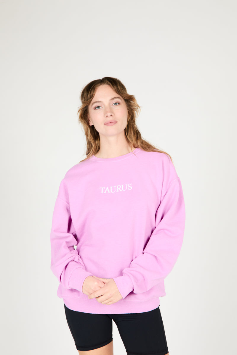 TAURUS ZODIAC PULLOVER - Intentionally Blank, ORCHID
