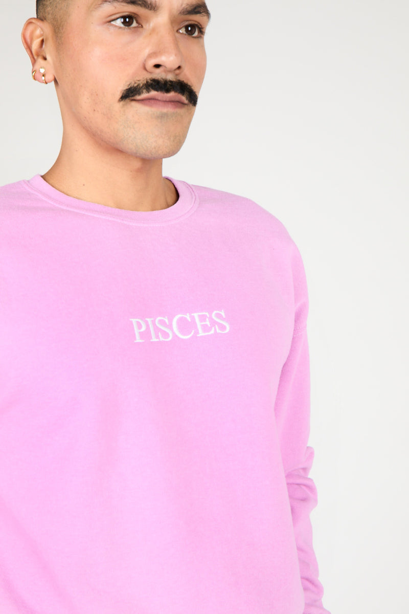 PISCES ZODIAC PULLOVER - Intentionally Blank,ORCHID