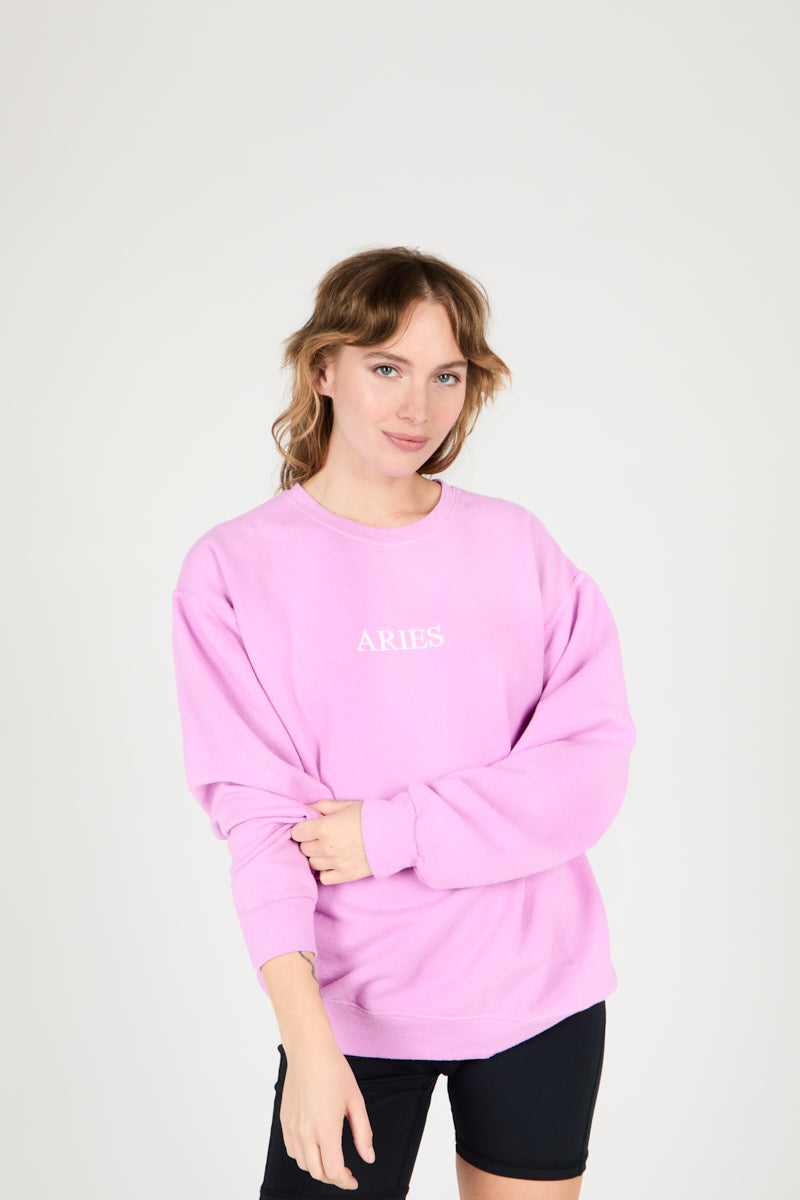 ARIES ZODIAC PULLOVER - Intentionally Blank, ORCHID