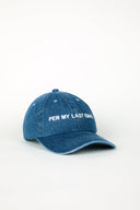 PER MY LAST Dad Cap Denim/White - Intentionally Blank,DENIM WHITE