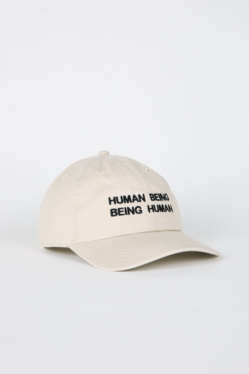 IT'S HUMAN NATURE Dad Cap Sand/Black - Intentionally Blank,SAND BLACK