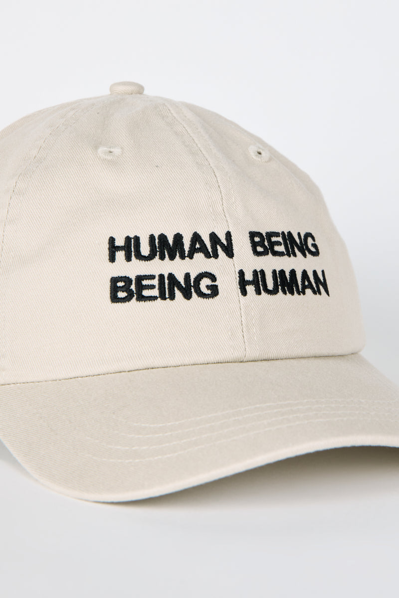 IT'S HUMAN NATURE Dad Cap Sand/Black - Intentionally Blank,SAND BLACK