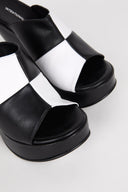 ADIEU HEEL BLACK WHITE - Intentionally Blank,BLACK WHITE