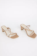 WILLOW HEELED SANDAL clay combo - Intentionally Blank