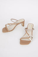 WILLOW HEELED SANDAL clay combo - Intentionally Blank