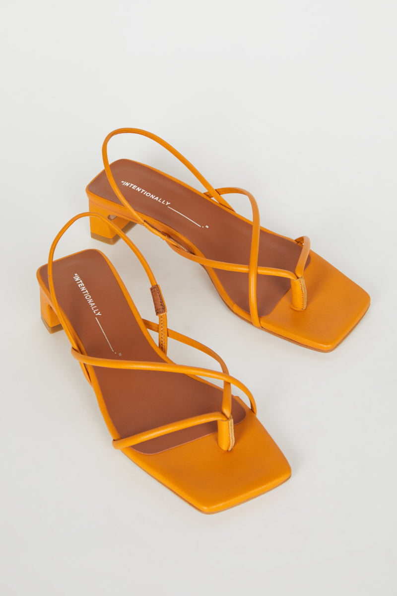 FREYA HEELED SANDAL Mandarin - Intentionally Blank,MANDARIN