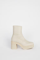 MARLOWE PLATFORM BOOT  Cream Vegan - Intentionally Blank