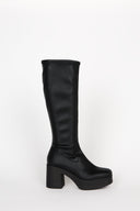 MARZ PLATFORM BOOT Black Vegan - Intentionally Blank, BLACK