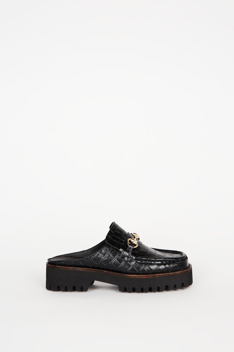 KOWLOON LOAFER MULE Black - Intentionally Blank,BLACK