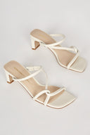 WILLOW HEELED SANDAL Cream - Intentionally Blank,CREAM