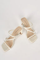 WILLOW HEELED SANDAL Cream - Intentionally Blank,CREAM