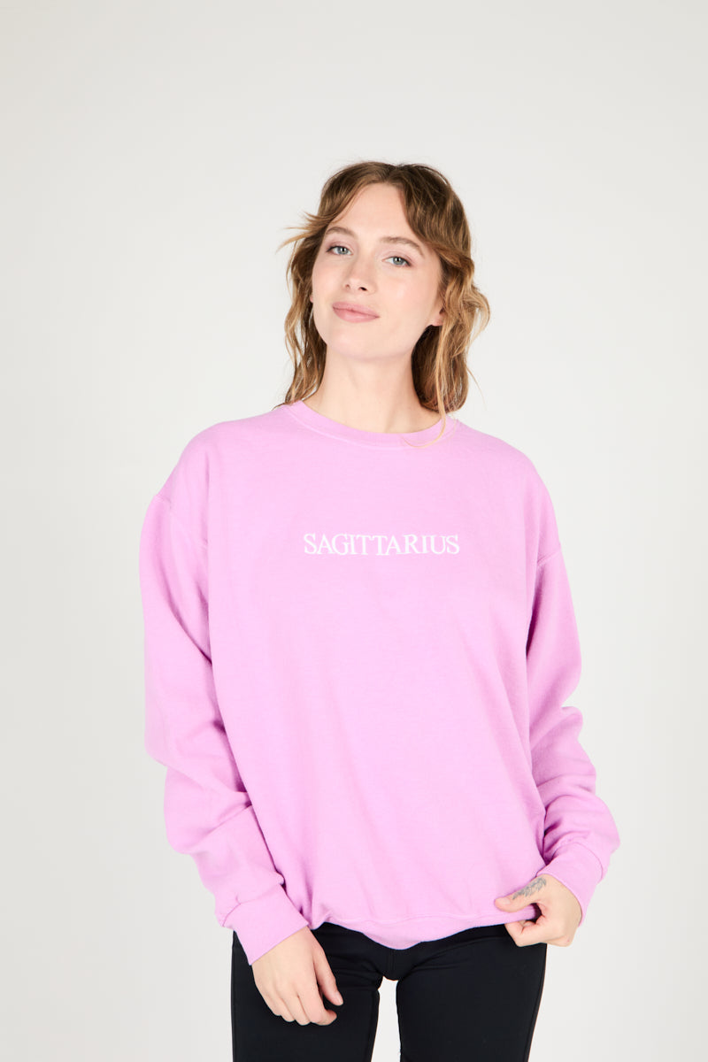 SAGITTARIUS ZODIAC PULLOVER - Intentionally Blank,ORCHID