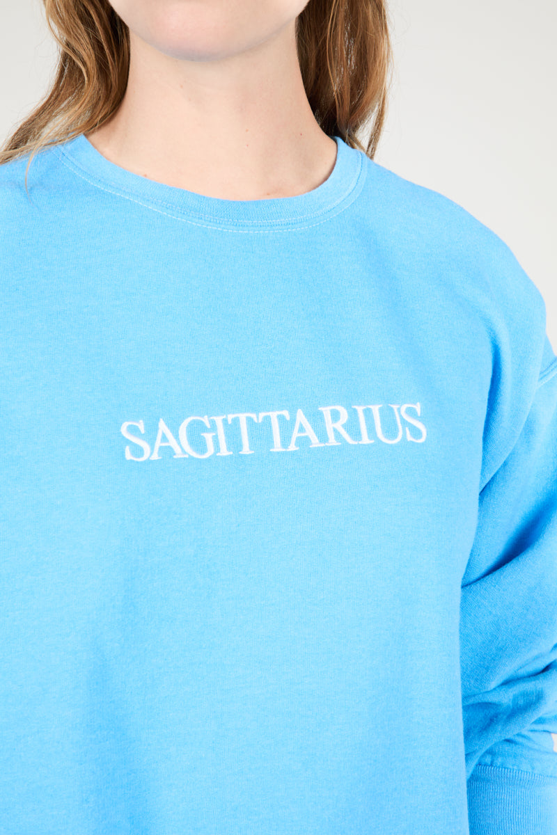 SAGITTARIUS ZODIAC PULLOVER - Intentionally Blank,MYKONOS BLUE