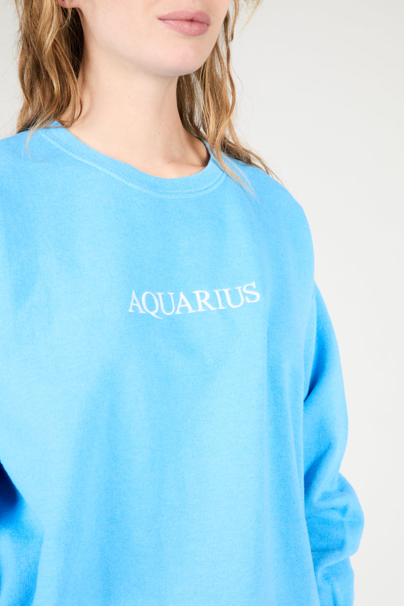 AQUARIUS ZODIAC PULLOVER - Intentionally Blank, MYKONOS BLUE