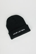 PER MY LAST Knit Beanie Black/White - Intentionally Blank,BLACK WHITE