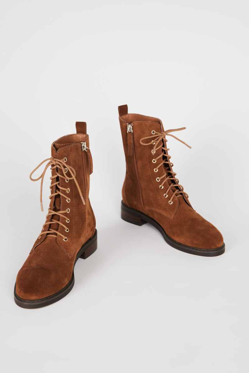 ELAINE SUEDE LACE UP BOOT