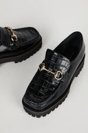 HK-2 Loafer Black Croc - Intentionally Blank,BLACK